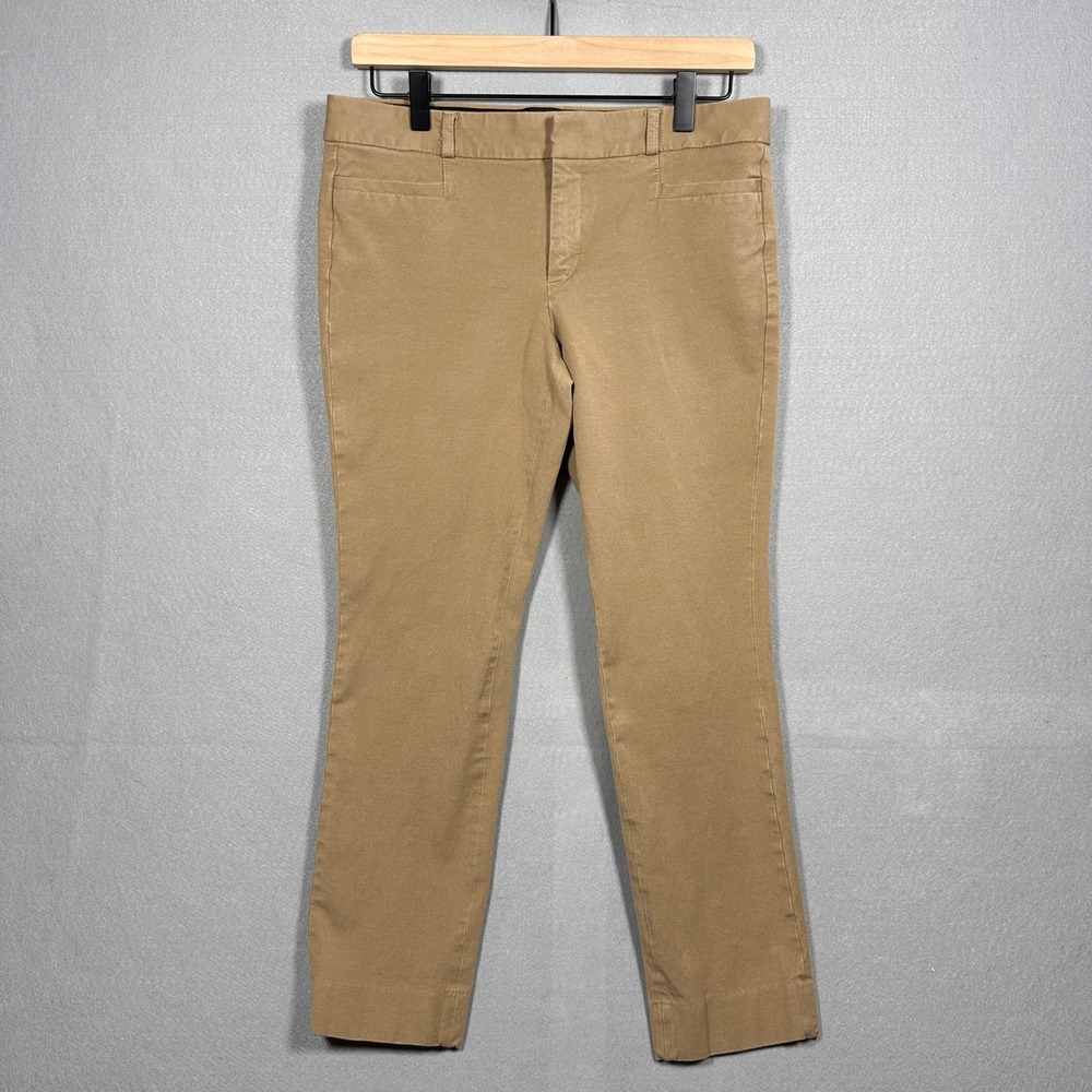 Banana Republic Sloan Fit Pants Womens 6 Camel Tan Khaki Slim Ankle Trousers